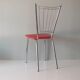 Ensemble de 4 chaises de salle à manger ou de cuisine happy orange, Allemagne 1960