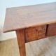 Old farmhouse coffee table in walnut with drawer - L82cm