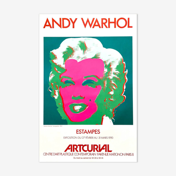 poster, exhibition, original Andy Warhol - Marilyn - original exhibition poster, 1990