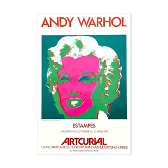 affiche, exposition, original Andy Warhol - Marilyn - affiche d’exposition originale, 1990