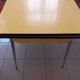 Vintage 1960s yellow straw and chrome formica set.