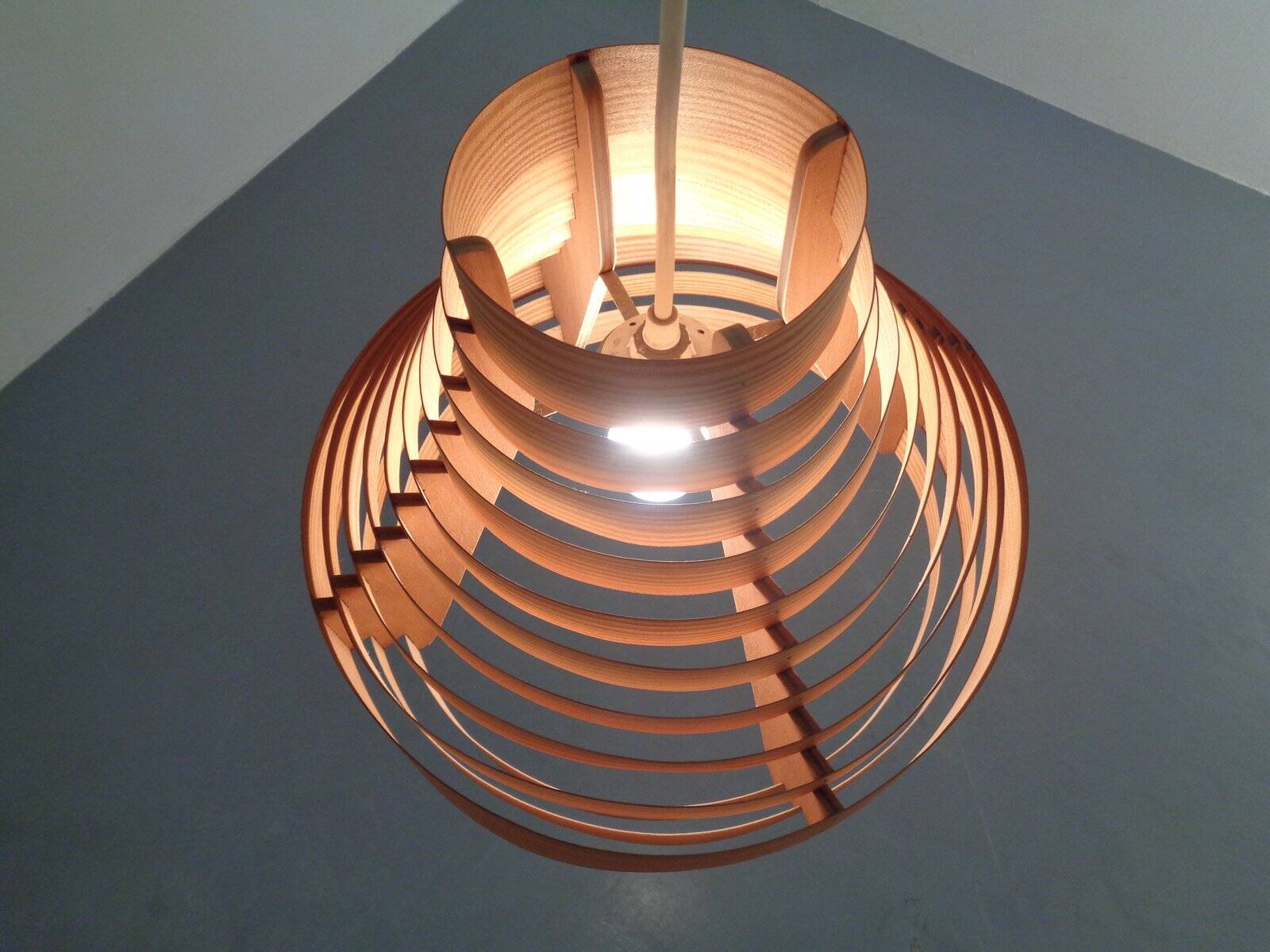 Wooden Lamella Ceiling Lamp by Hans-Agne Jakobsson for Hans-Agne Jakobsson AB Markaryd, 1960s