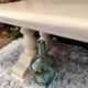 Oak solid wood coffee table entrance bench
