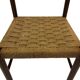 Vintage chair from the 70s minimalist design in wood and paper cord