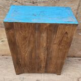 Ancien chevet - cabinet tribal en teck birman