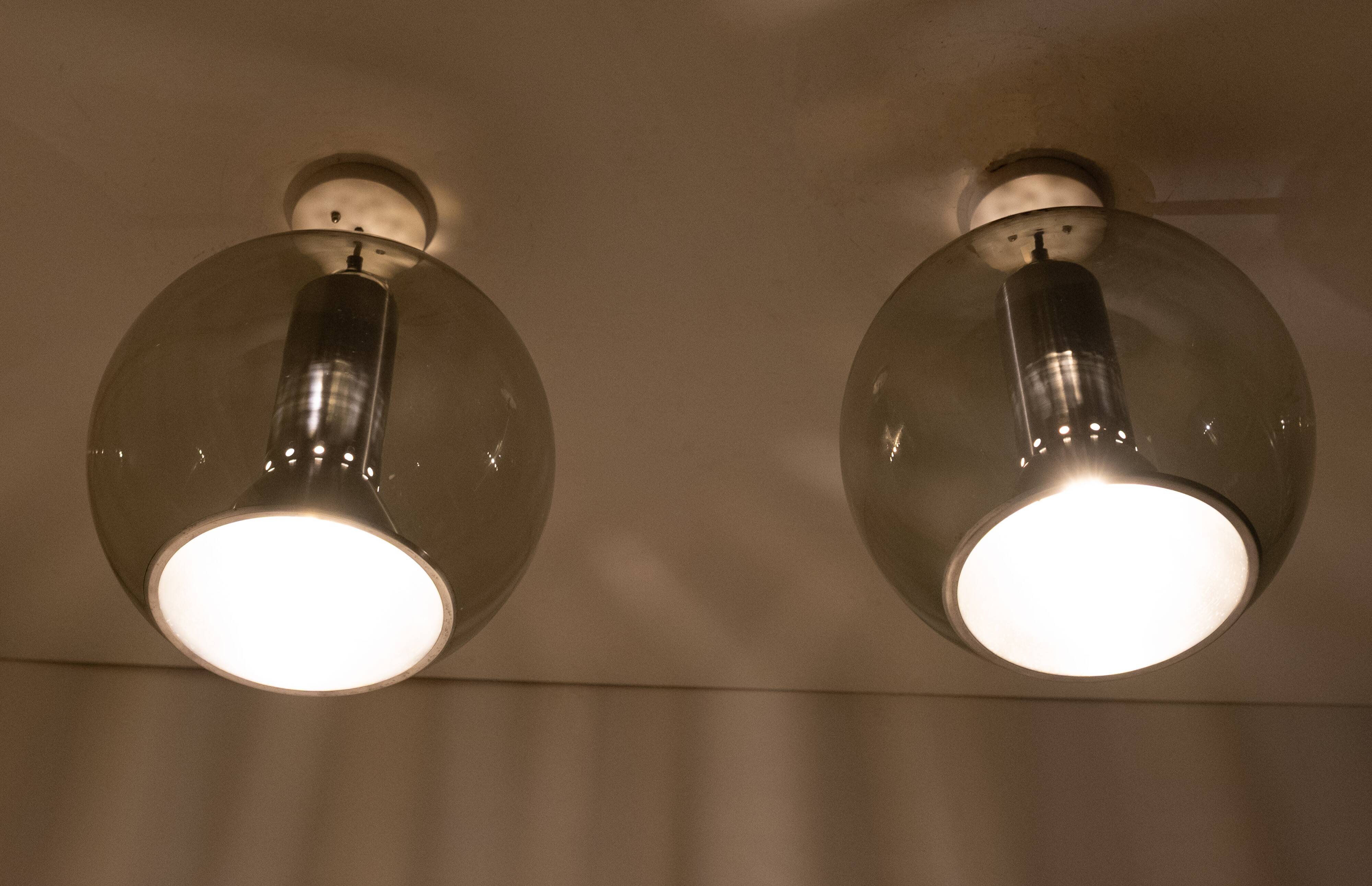 Raak Amsterdam Frank Ligtelijn Globe Pendants 1960s Dutch
