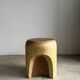 End of sofa, stool or monoxyl side table in solid suar