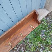 Very large antique wooden shelf/pot rack