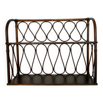 Rattan wall shelf