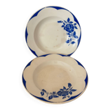 Set of 2 antique deep plates Digoin Sarreguemines Corsica