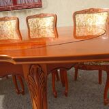 Oval table, Regency style, integrated extensions