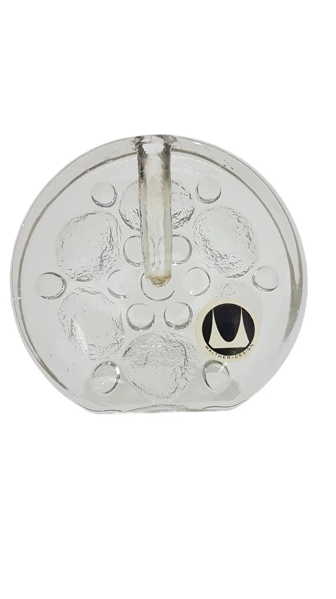 Solitaire vase, clear glass, designed by H. Düsterhaus, Walther Glas, Germa