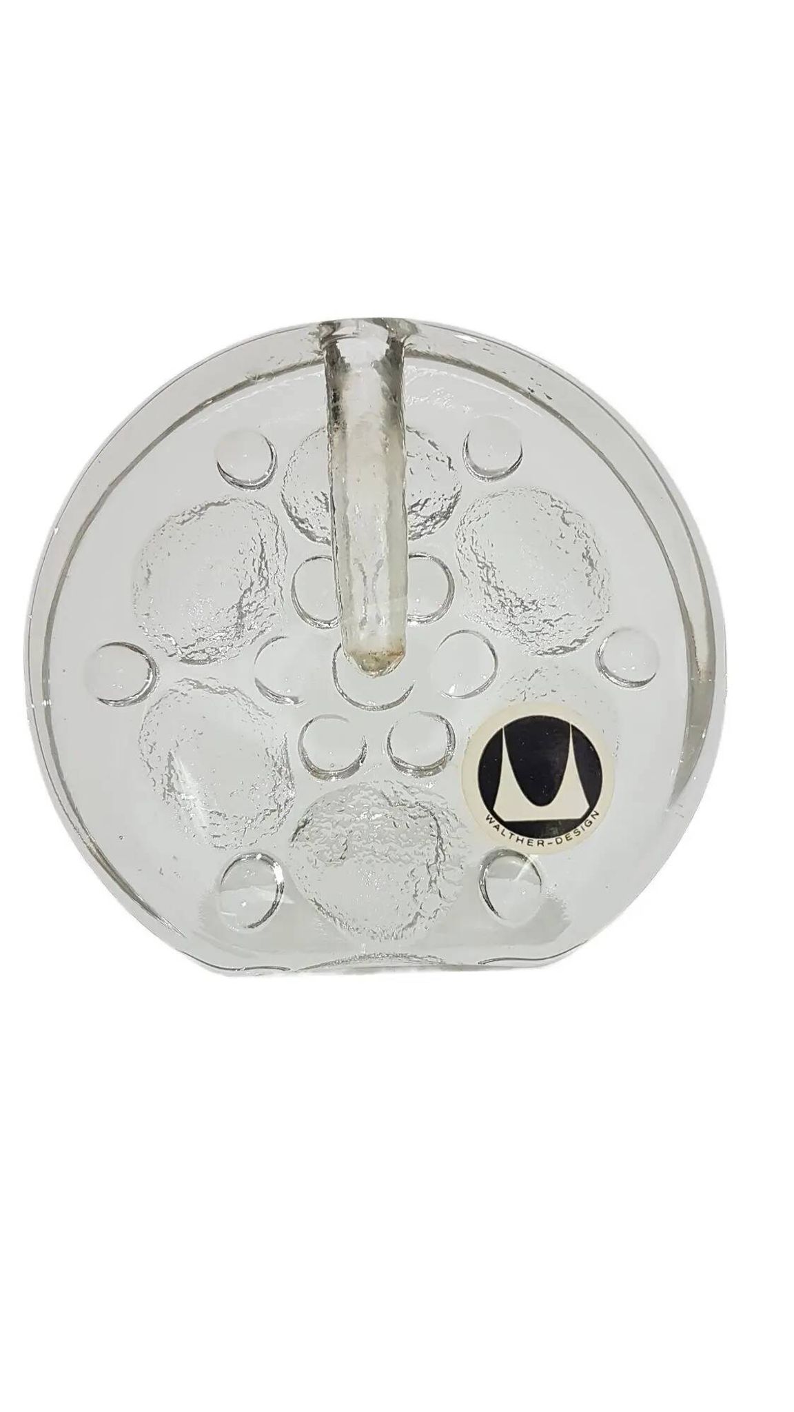 Solitaire vase, clear glass, designed by H. Düsterhaus, Walther Glas, Germa