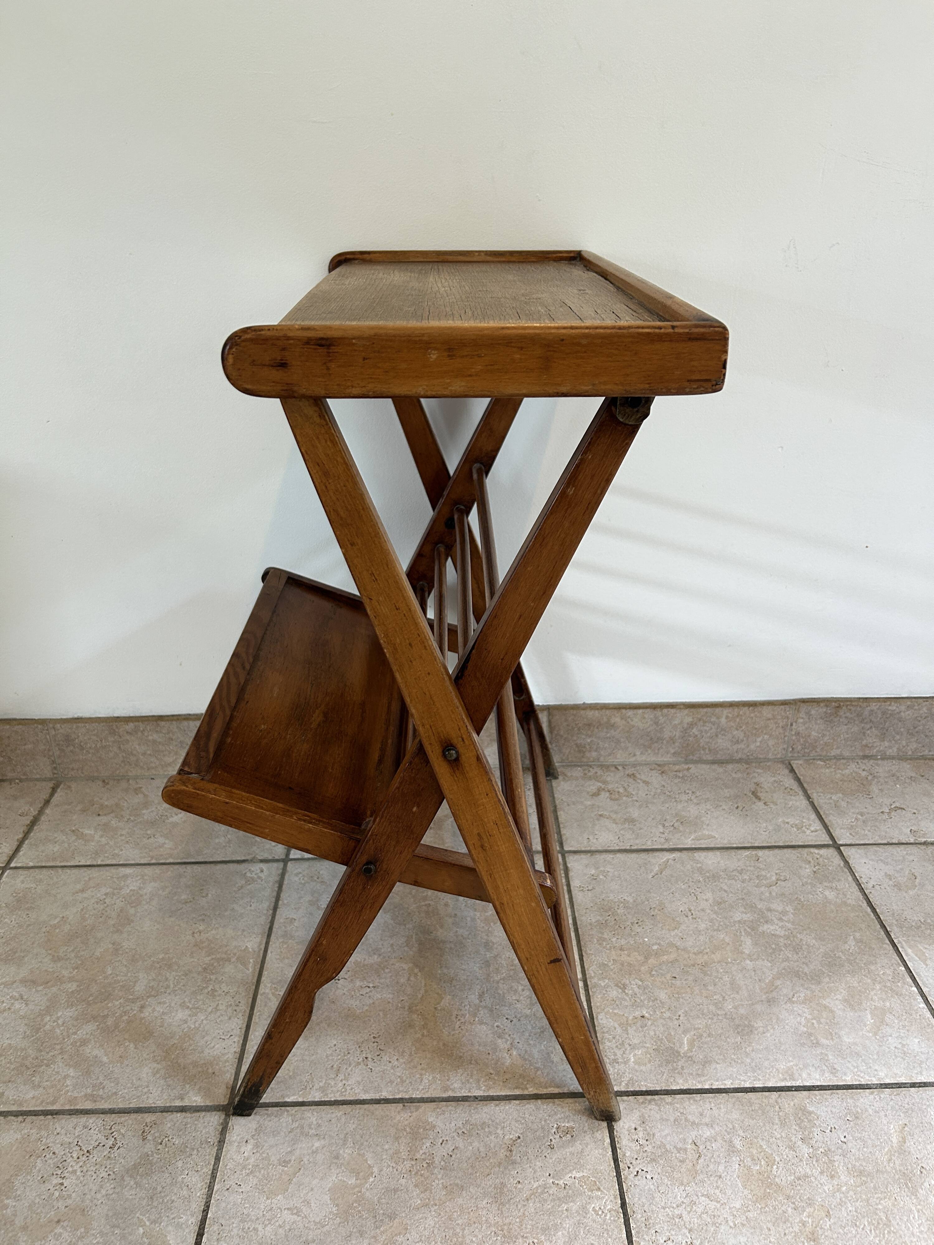 Table d'appoint, porte-revues scandinave vintage