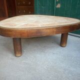 Coffee table signee Barrois faussile vintage