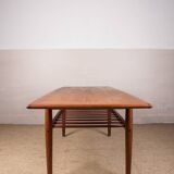 Large Danish teak coffee table, two levels, by Grete Jalk for Glostrup Mobelfabrik.