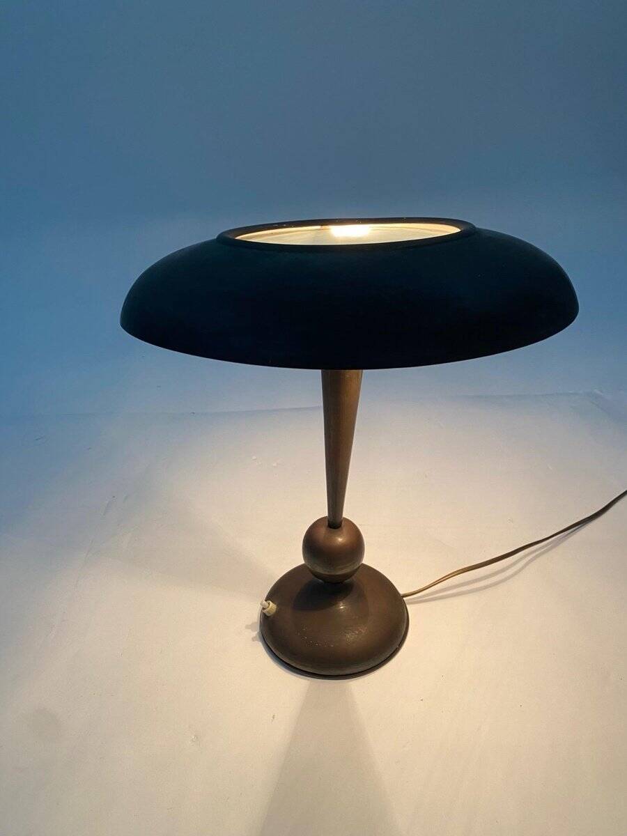 Mid-Century Brass Table Lamp by Oscar Torlasco, 1950s