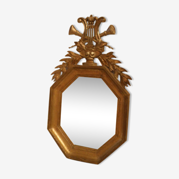 Cadre miroir bois doré