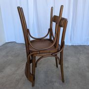Set of 2 Vintage Wooden Dining Chair: Mid-Century Bistro Style, Yugoslavia