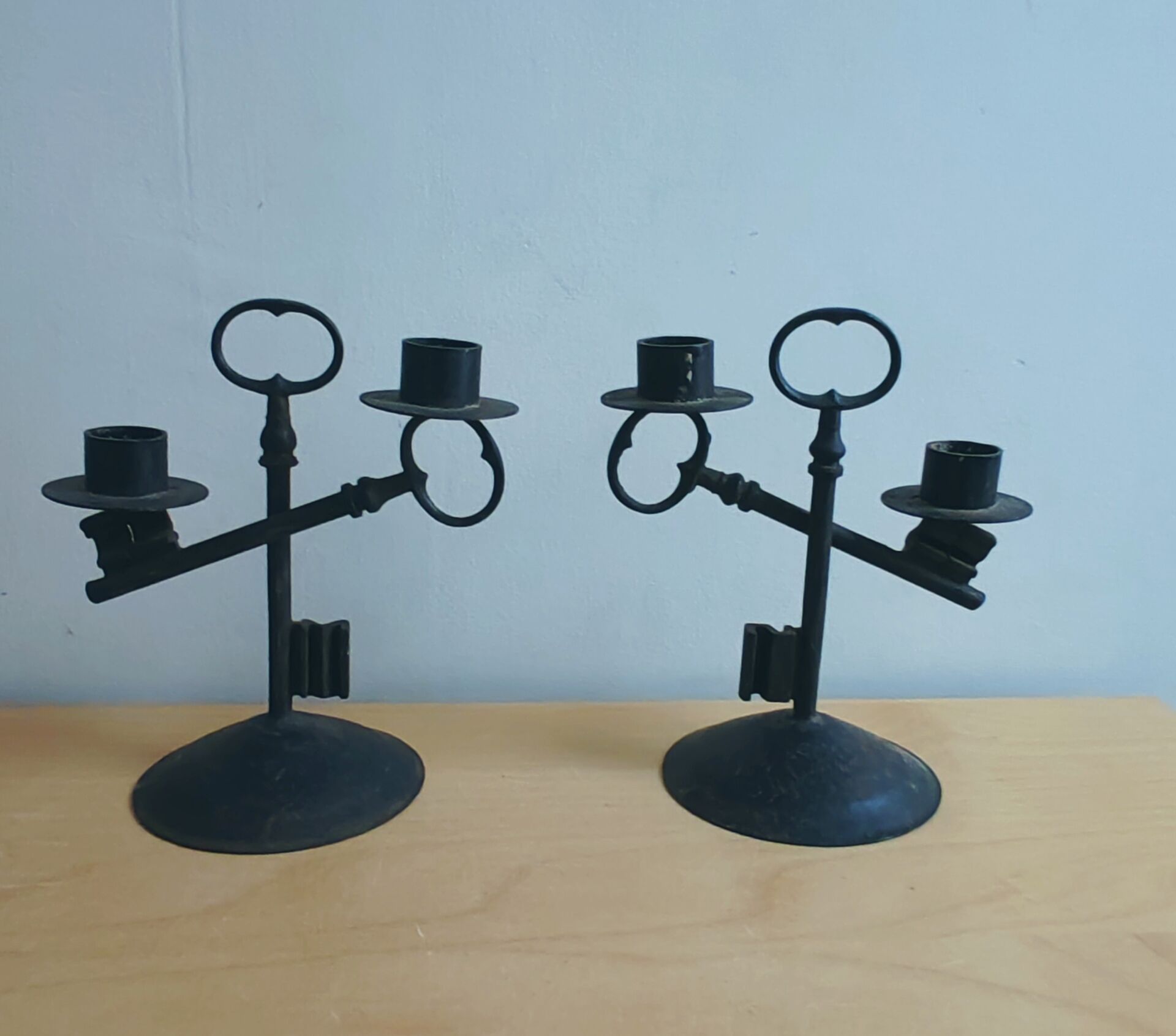 Pair of candleholders