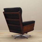 Fauteuil de bureau en cuir, design danois, années 1970, production : Danemark
