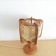 Wood and straw small table lamp 1960