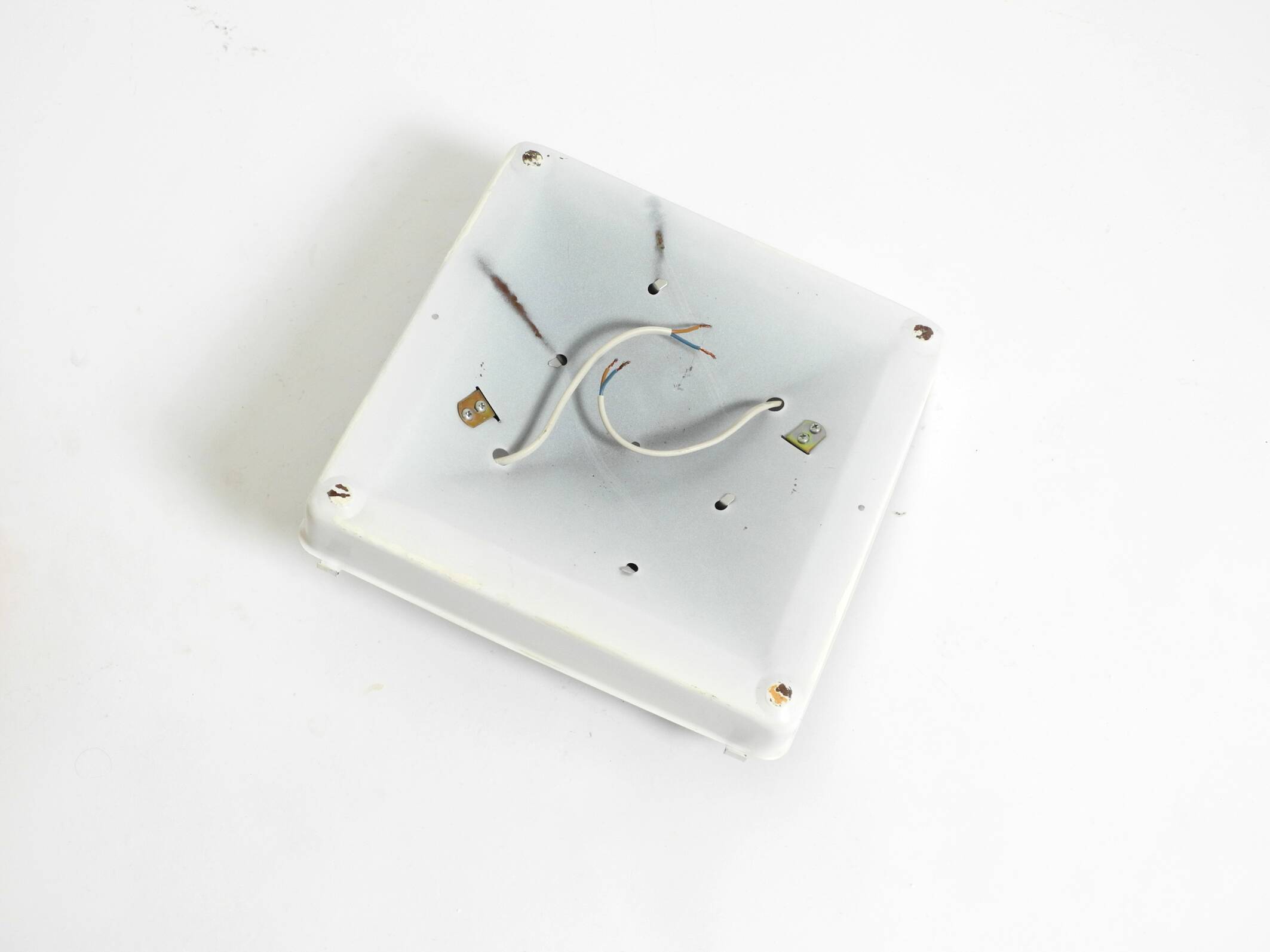 Beautiful 1970s square ceiling lamp made of pine wood by Alda Sweden