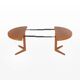 Round extendable teak dining table by Bramin, 1960s