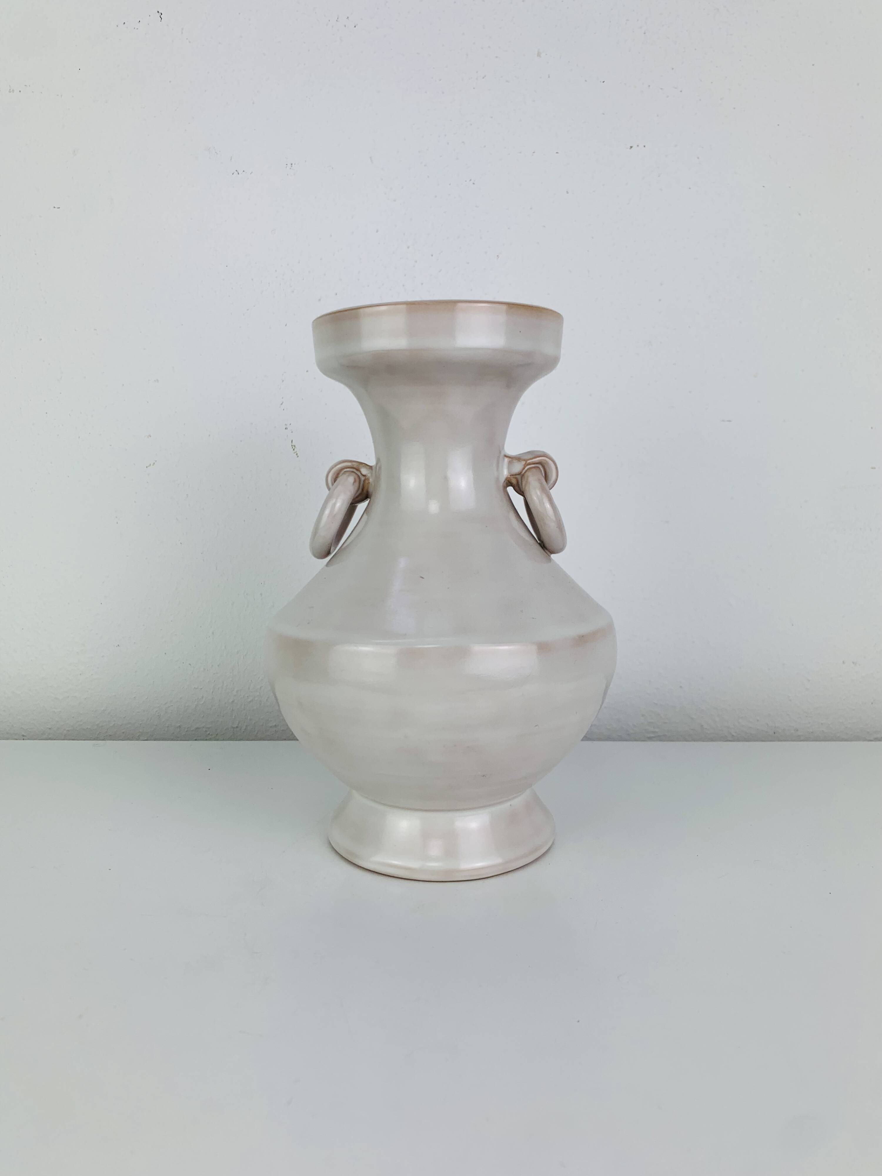Vase céramique à anses "Arezzo Italy", vintage