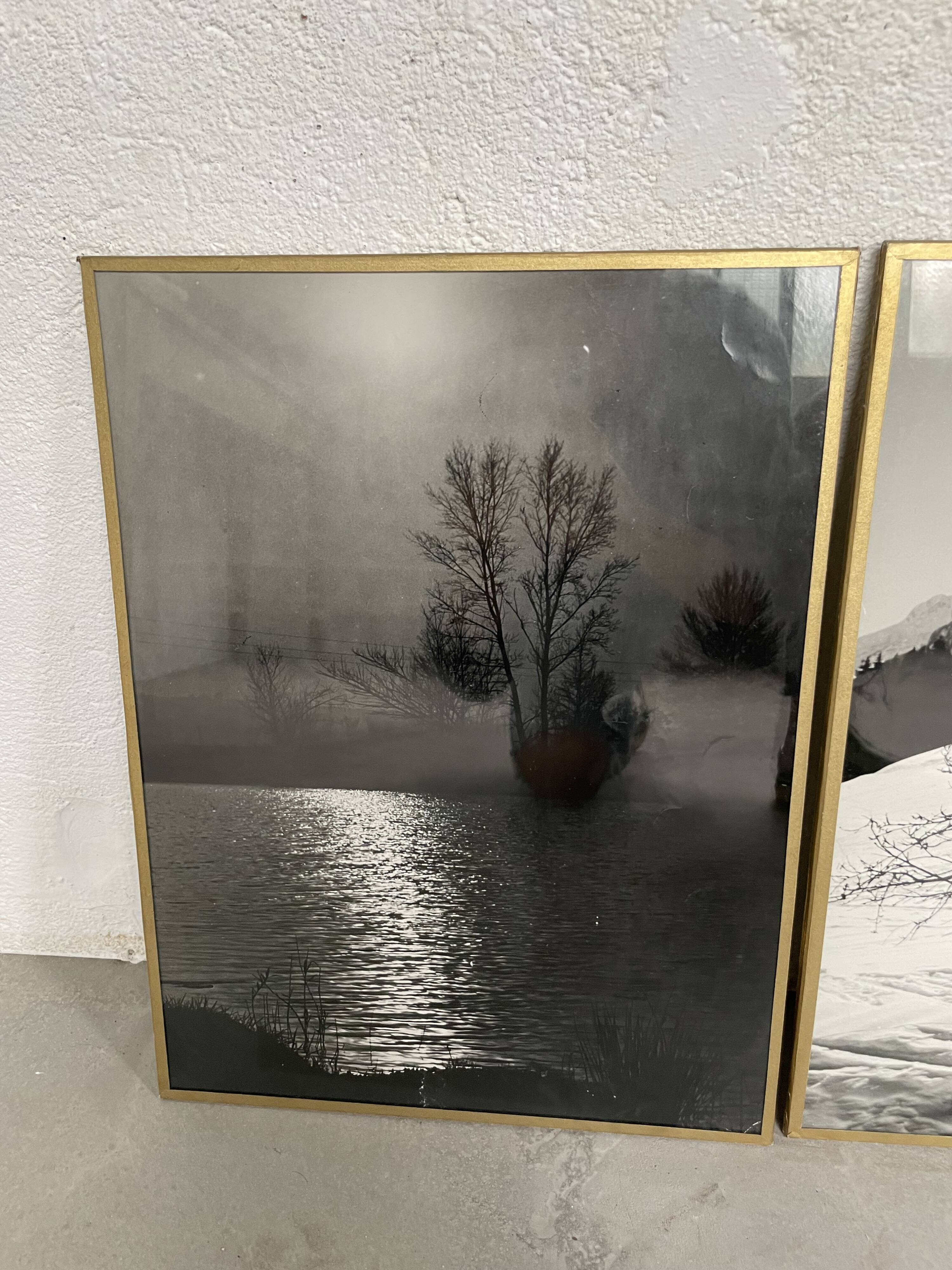 Old photographs lake and mountain
