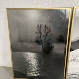 Old photographs lake and mountain