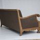 1950s, Danish 3-seater sofa, furniture wool, solid carved oak wood.
