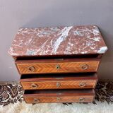 Commode de style transition en marqueterie