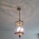 Old entrance hall lantern - 3 fires - convex glass - 50s