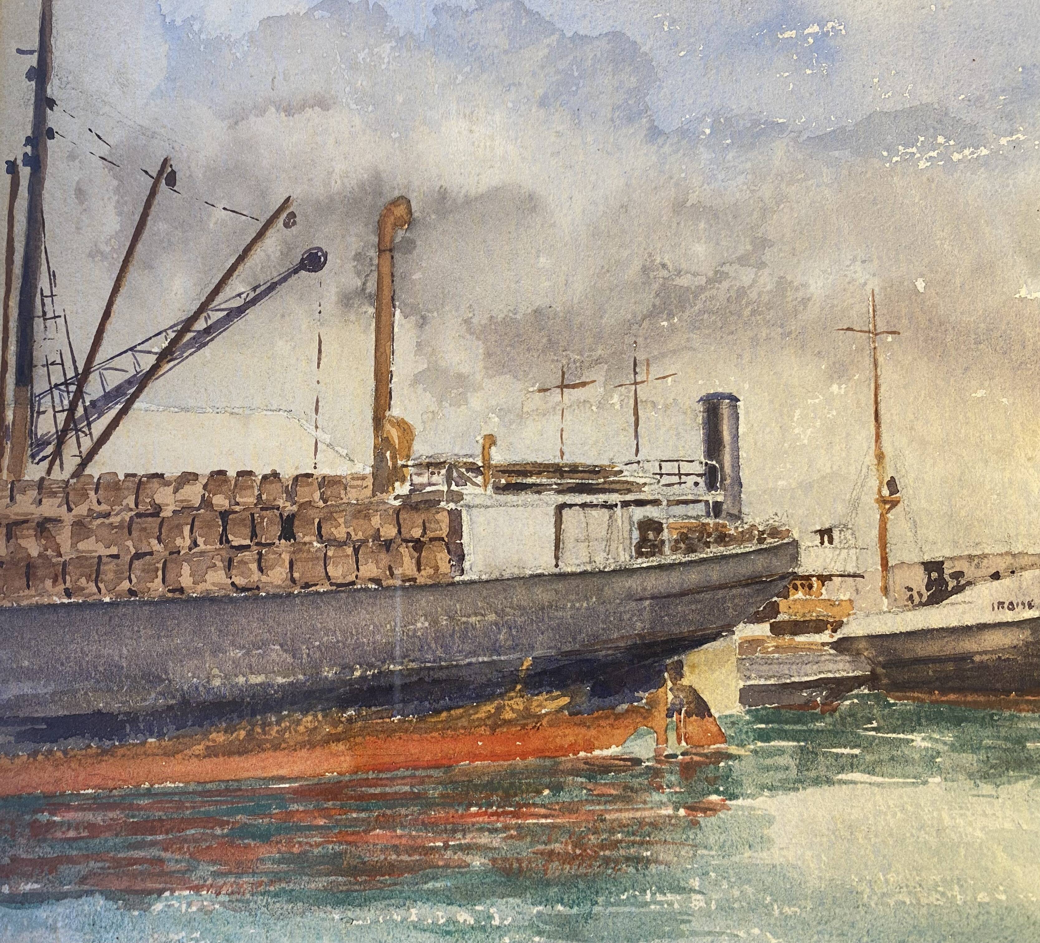 Old painting, Marine circa 1950/1960