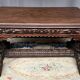 Antique carved oak table in Flemish Gothic style.