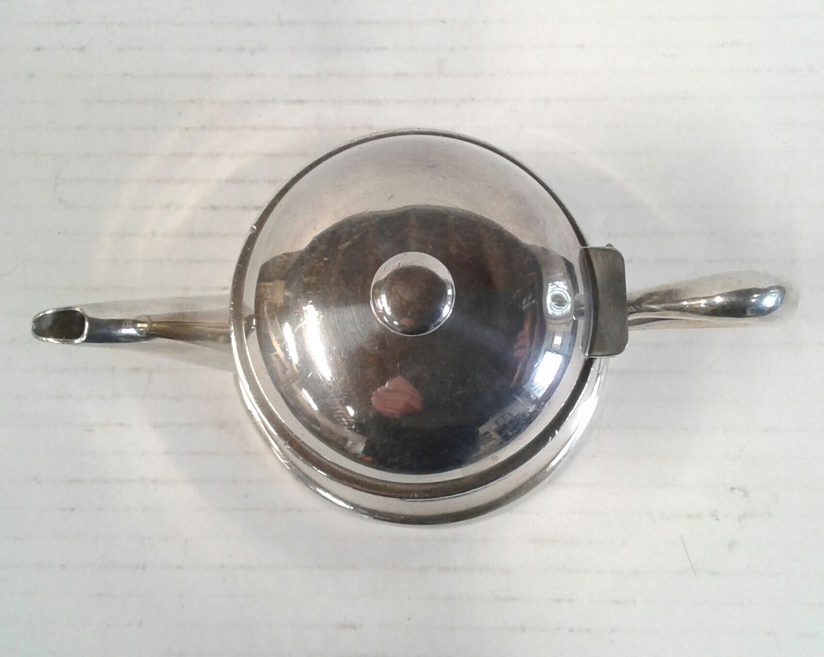 Vintage hotel silver metal teapot Hotel Oriental in Algiers