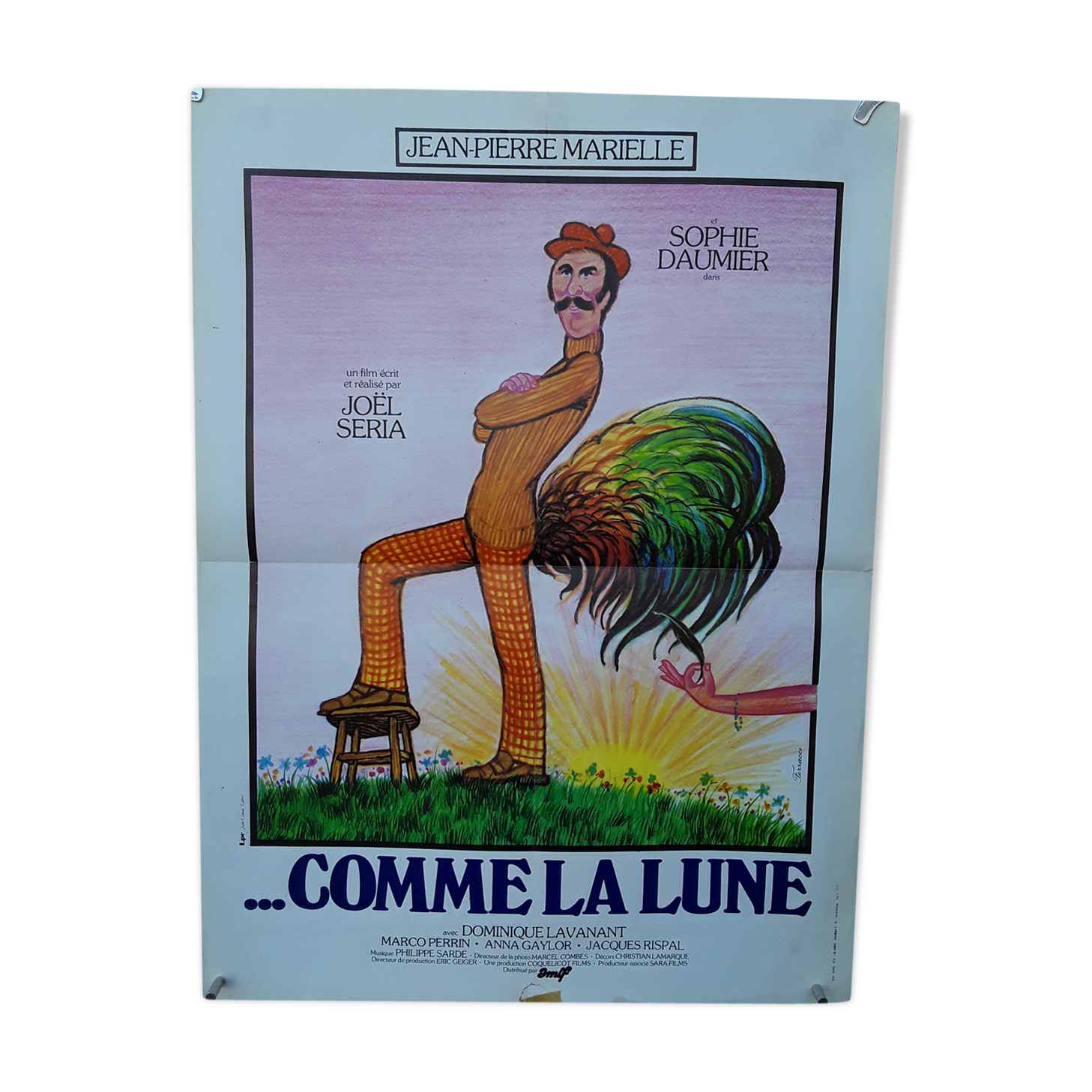 Affiche "Comme la lune" Jean Pierre Marielle 1977 -40x60cm