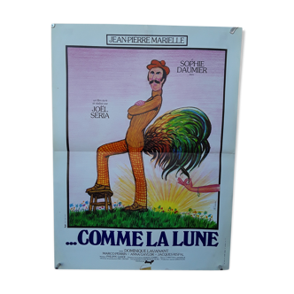 Poster 40x60 "Like the Moon" Jean Pierre Marielle 1977