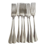 8 old silver-plated table forks