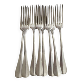 8 old silver-plated table forks