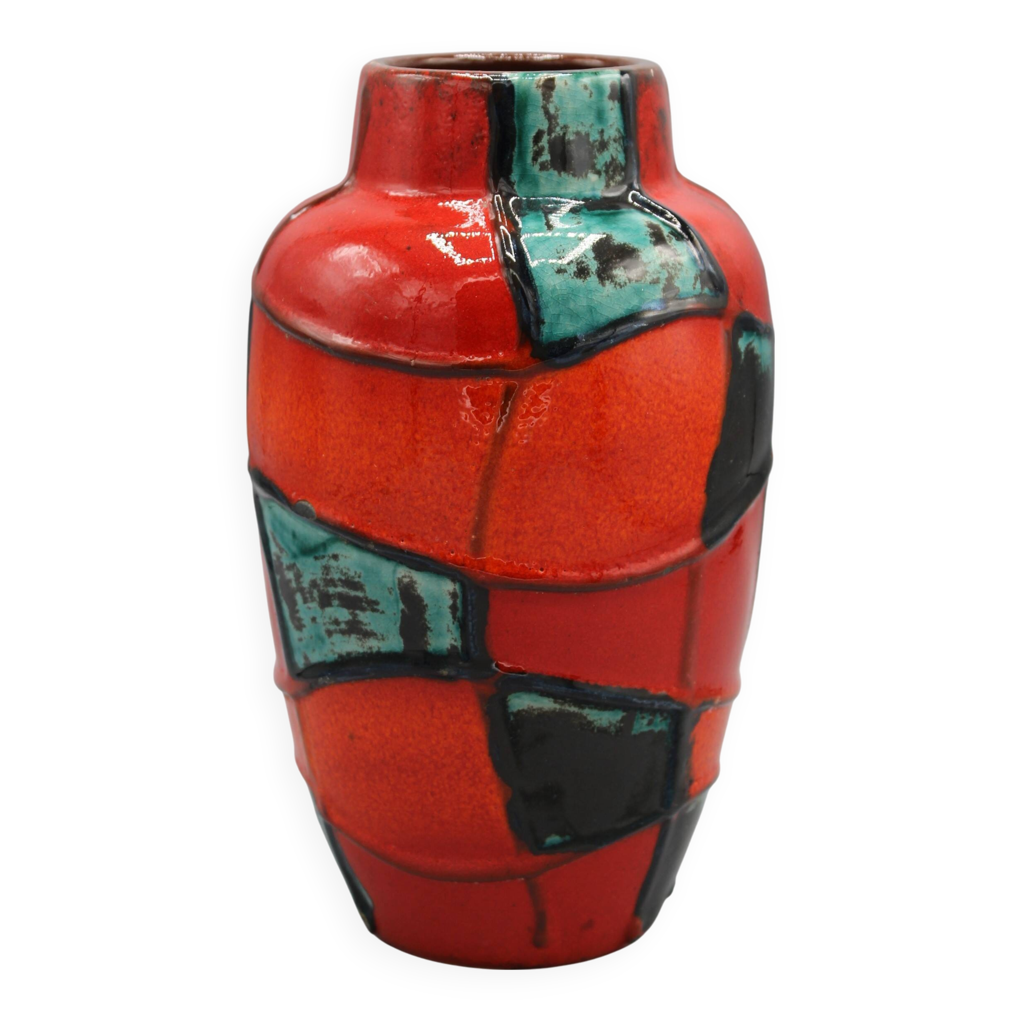 Old german vase vintage design west germany keramik harlekin 60's