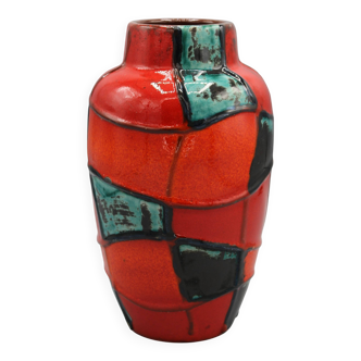 Ancien vase allemand design vintage west germany keramik harlekin annees 60