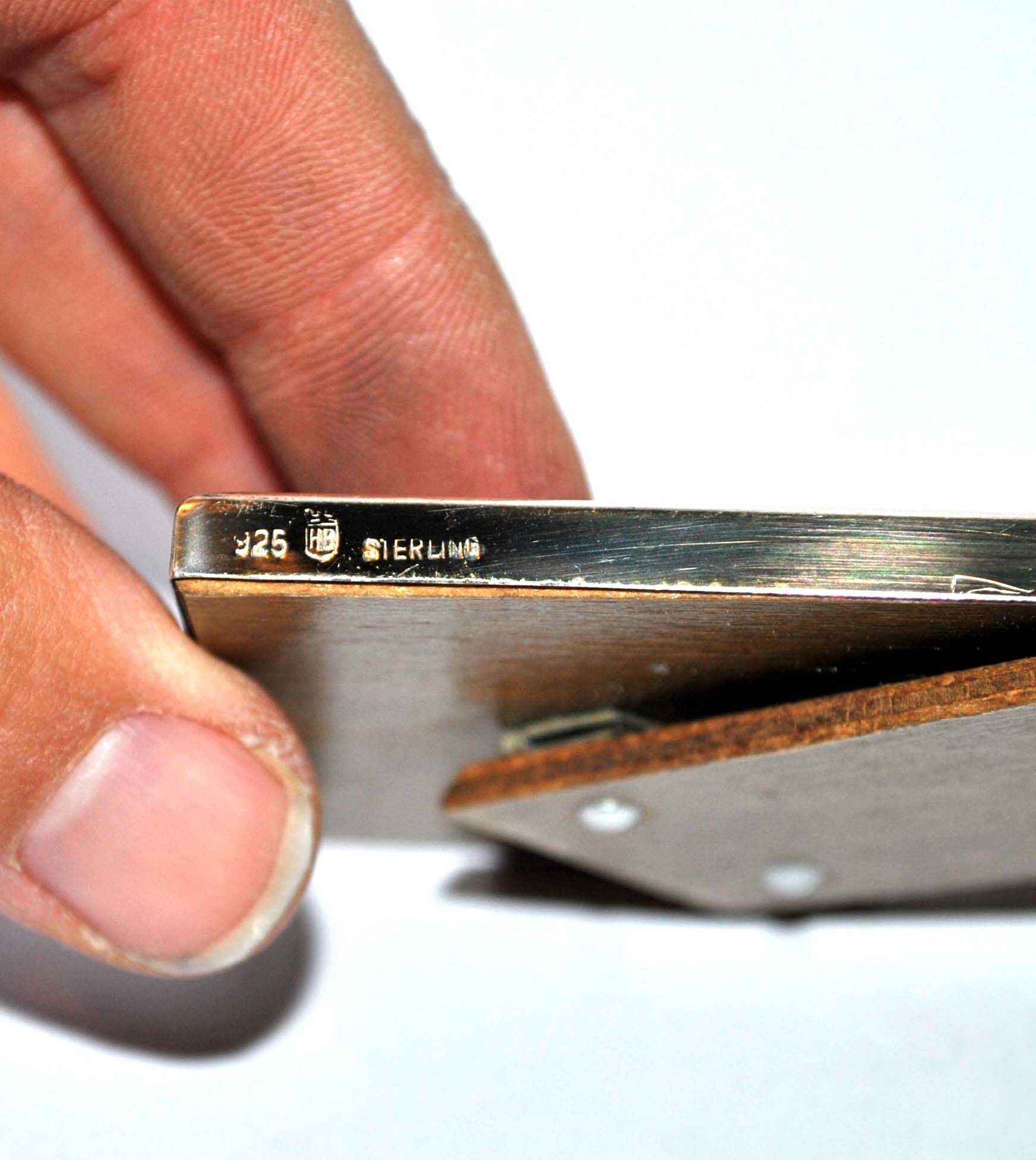 Design photo frame in sterling silver - silver frame 925 sterling hb 7.5x5.5