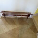 Wall shelf - coat rack - 7 hooks - oak stain - country style - cloakroom