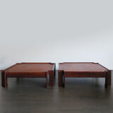Italian rosewood coffe tables Zelda model design Sergio Asti for Poltronova, 1962