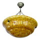 Art Deco amber glass pendant light, 1930s