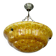 Art Deco amber glass pendant light, 1930s