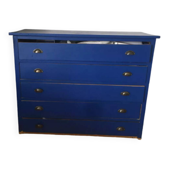 chest of drawers, chiffonier, wood, blue