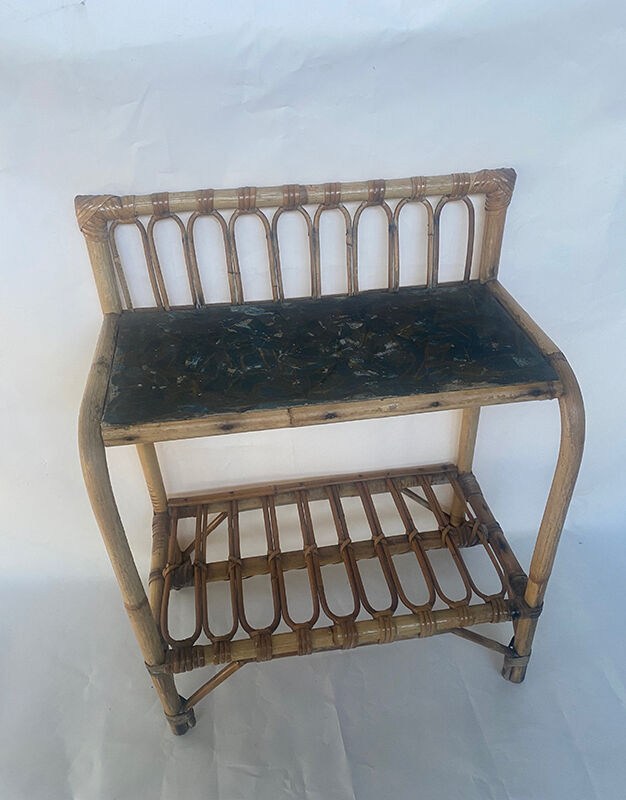Rattan shelves
